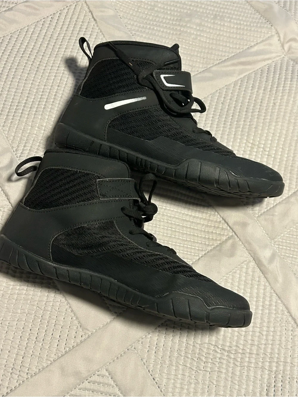 Sisttke Eagsouni Black Wrestling Boxing Shoes Zero Drop Mid Top EU 39 US Men 6.5